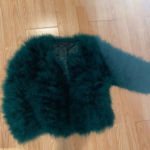 feather coat